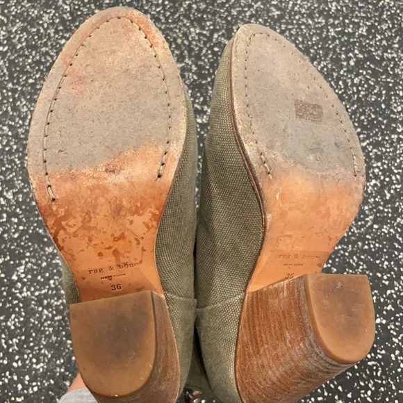 Rag & Bone NewBury in Stonewall Canvas booties / boots SZ. 36 or 6 - Picture 10 of 13